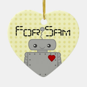 Ornement En Céramique Robot mignon