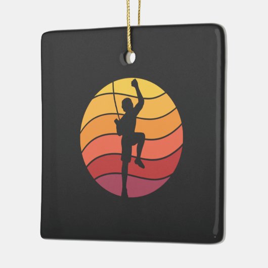 Ornement En Céramique Rock Escalade Climber Retro (Gauche)