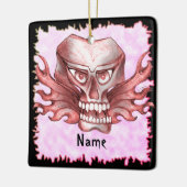 Ornement En Céramique Rock Skull Biker (Gauche)