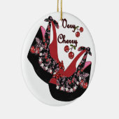 Ornement En Céramique Rockabilly Very Cherry Shoes (Droite)