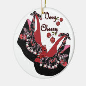 Ornement En Céramique Rockabilly Very Cherry Shoes (Gauche)