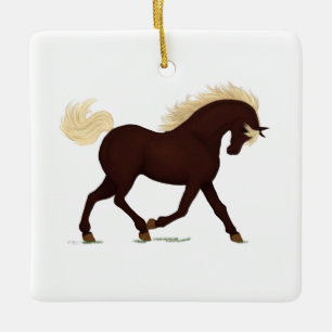 Ornement En Céramique Rocky Mountain Horse Custom Tag Nameplate Memorial