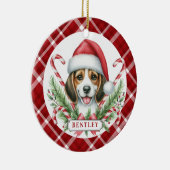 Ornement en céramique rond Beagle (Droite)
