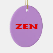 Ornement en céramique ronde lilas rouge zen (Droite)