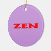 Ornement en céramique ronde lilas rouge zen (Gauche)