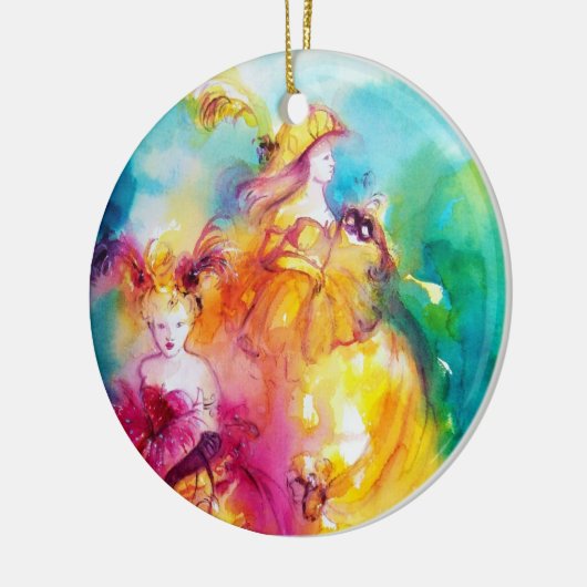 Ornement En Céramique RONDO EN LAGON / Bal mascarade vénitienne (Gauche)