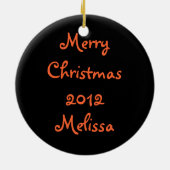 Ornement En Céramique Rose assez orange (Dos)