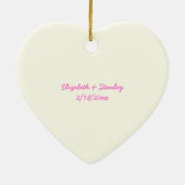 Ornement En Céramique Rose bleu cygne amour coeur couple gardien de l'or (Dos)