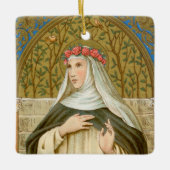 Ornement En Céramique Rose de Lima (BK 020) (Devant)