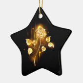 Ornement En Céramique Rose d'or ( rose d'or ) (Gauche)