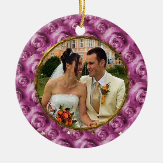 Ornement En Céramique Roses (Devant)