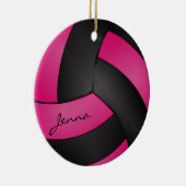 Ornement En Céramique Roses et Noirs Profondes Personnalisent le volley- (Droite)