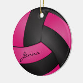 Ornement En Céramique Roses et Noirs Profondes Personnalisent le volley- (Gauche)