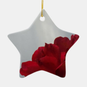 Ornement En Céramique Roses rouges contre un ciel bleu vif