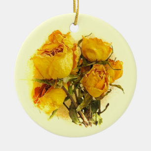 Ornement En Céramique Roses secs