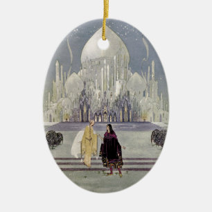 Ornement En Céramique Rosette et prince Charmant