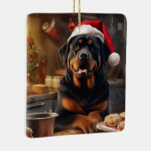 Ornement En Céramique Rottweiler Noël Cookies Festive Fêtes (Droite)