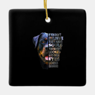 Ornement En Céramique Rottweiler Soul I Love Rotties Dog Lover