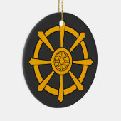 Ornement En Céramique Roue de Dharma (Droite)