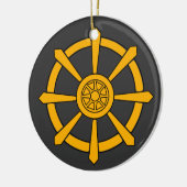Ornement En Céramique Roue de Dharma (Gauche)