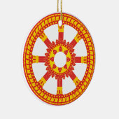 Ornement En Céramique Roue de Dharmachakra de symbole d'Ashtamangala de (Droite)