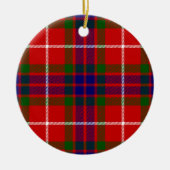 Ornement En Céramique Rouge bleu et vert Clan Fraser Tartan (Devant)