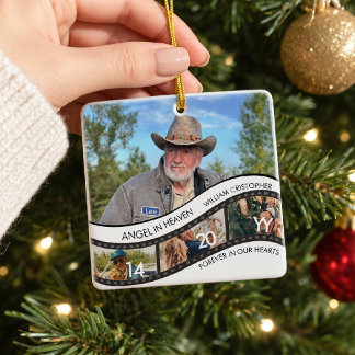 Ornement En Céramique Rouleau de photos de Noël Ange au ciel