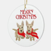 Ornement En Céramique Roulette écossaise Terrier Chirstmas (Gauche)