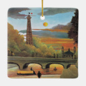 Ornement En Céramique Rousseau - Seine et Tour Eiffel (Dos)
