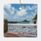 Ornement En Céramique Route vers Hana, Maui (Dos)