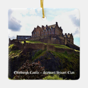 Ornement En Céramique Royal Stuart Scottish Clan Edinburgh Castle Xmas