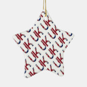 Ornement En Céramique Royaume-Uni Union Jack British Drapeau Typographie (Droite)