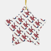 Ornement En Céramique Royaume-Uni Union Jack British Drapeau Typographie (Dos)
