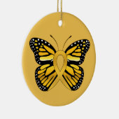 Ornement En Céramique Ruban de conscience de papillon de Cancer (Droite)