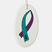 Ornement En Céramique Ruban de conscience de suicide (Droite)