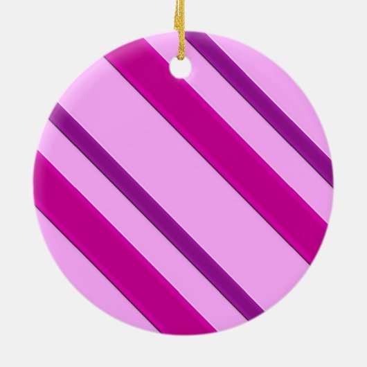 Ornement En Céramique Rubans de velours, prune et rose (Dos)