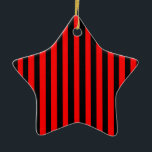 Ornement En Céramique Ruby Black<br><div class="desc">Ruby Black est un design simple de bandes noires et rouges qui convient à toutes les occasions et à tous les objets. Cette image est disponible sur une variété d'autres produits,  il suffit de cliquer sur le lien sous la photo près de "About this Design".</div>