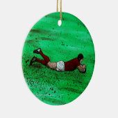 Ornement en céramique Rugby Art (Droite)