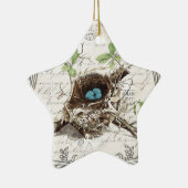 Ornement En Céramique rustique chic pays botanique nid (Droite)