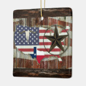 Ornement En Céramique Rustique Texas Lone Star Texas Long Horn Ceramic O (Gauche)