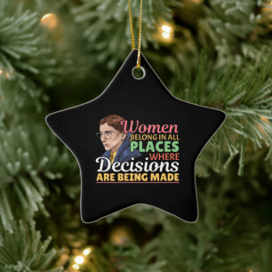 Ornement En Céramique Ruth Bader Ginsburg Féministe Avocate Juge