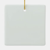 Ornement En Céramique Sage Green Our First Christmas As Engaged Photo (Dos)