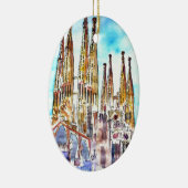 Ornement En Céramique Sagrada Familia Barcelone (Droite)