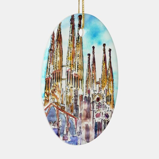 Ornement En Céramique Sagrada Familia Barcelone (Droite)