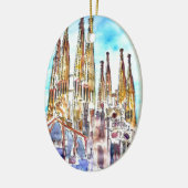 Ornement En Céramique Sagrada Familia Barcelone (Gauche)