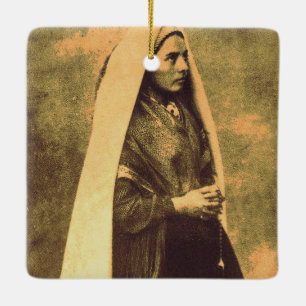 ORNEMENT EN CÉRAMIQUE SAINT BERNADETTE SOUBIROUS