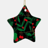 Ornement En Céramique saint de noël noir (Droite)