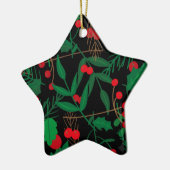 Ornement En Céramique saint de noël noir (Gauche)