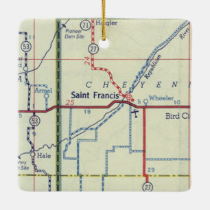 Ornement En Céramique Saint François Kansas 