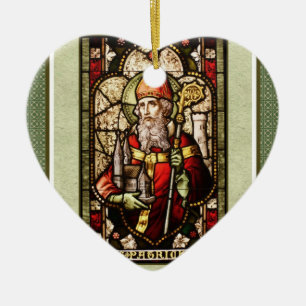 Ornement En Céramique Saint-Patrick Irish Blessing Heart Orament
